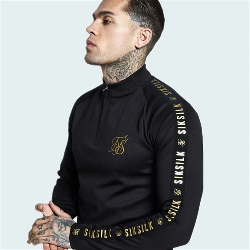 Top Trends: Sik Silk Spain Shirts Men SikSilk Long Sleeve T Shirt Men Autumn Sweatshirts Hip Hop Streetwear Sik Tshirt Silk Silk Sweatshirt Shoppable Styles