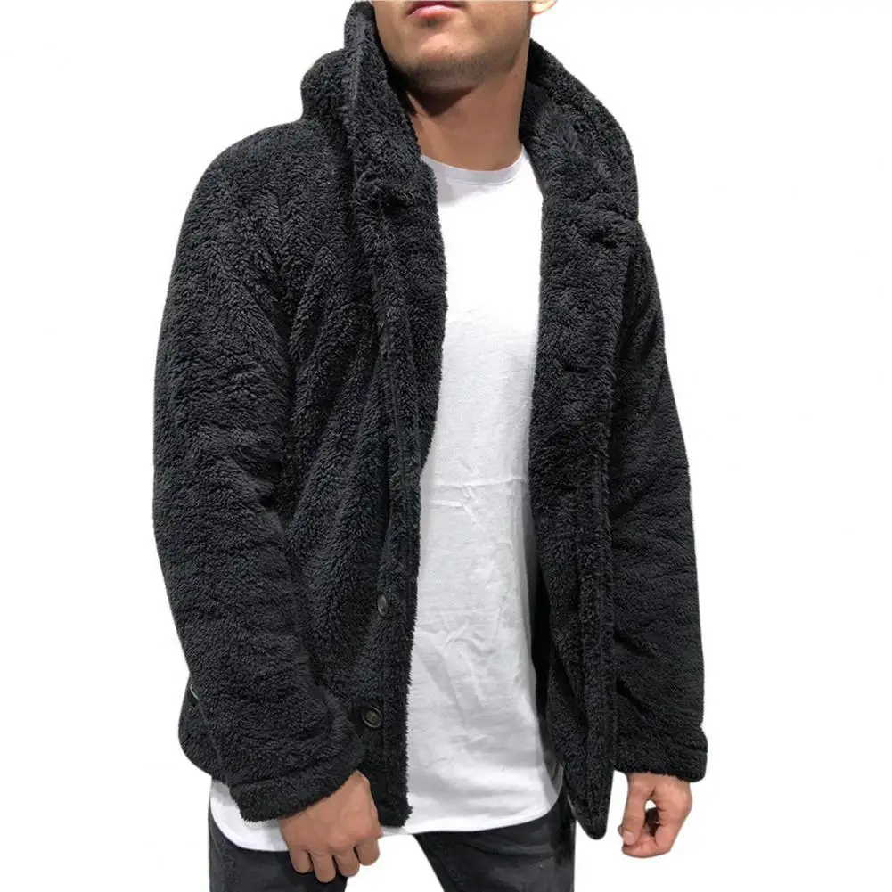 Top Trends: Winter Warm Men Thick Hoodies Tops Fluffy Fleece Fur Hooded Jacket Coat Outerwear Long Sleeve Cardigans Coat Sweatshirts 2021 Shoppable Styles