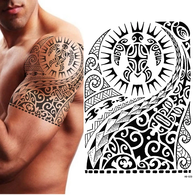 Top Trends: TRIBAL TEMPORARY TATTOO, MAORI TURTLE, POLYNESIAN, BLACK, MENS, WOMENS Shoppable Styles