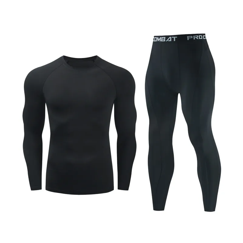 Top Trends: Thermal Underwear Sport Sets Men's Fitness Quick-Drying Compression T-Shirt Long Sleeve T-Shirt Tights Leggings Sport Track Suit Shoppable Styles