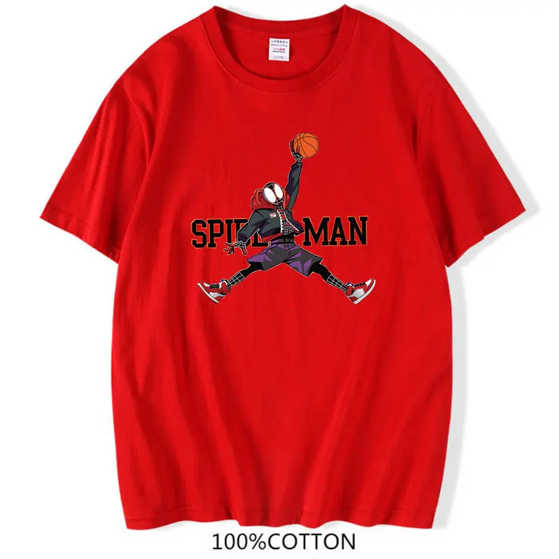 Top Trends: Marvel 2021 Summer New Style T Shirt For Men Anime Spiderman Print T-shirt 100% Cotton Oversized Men's Short Sleeve T-shirt Shoppable Styles