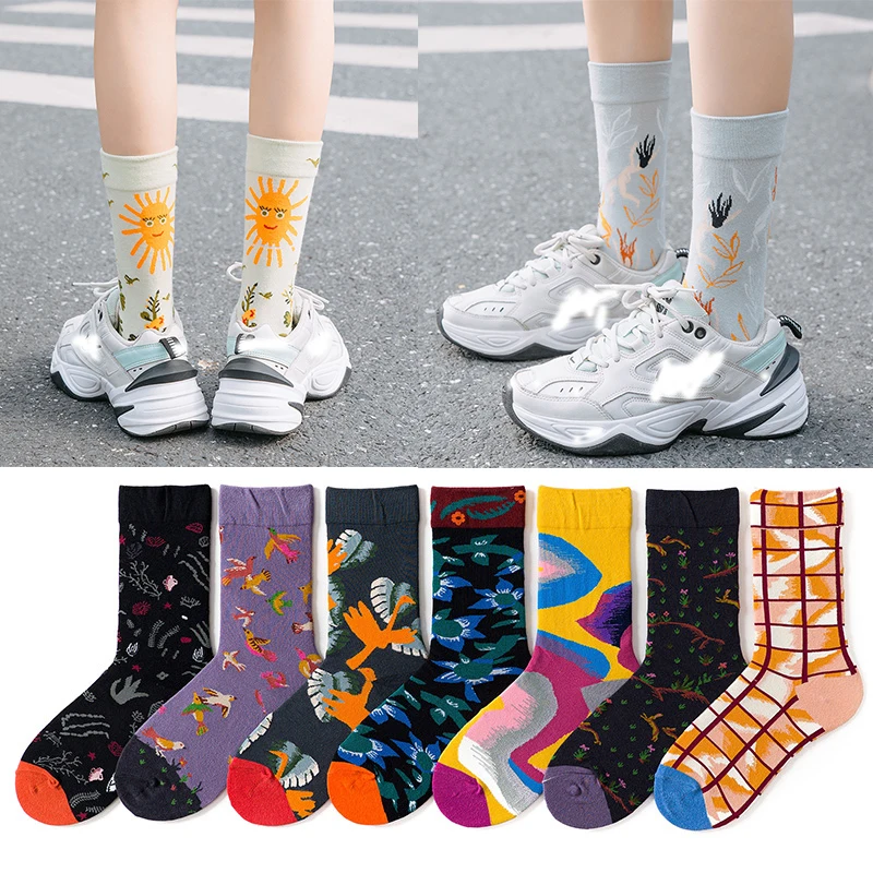 Top Trends: European And American Fashion Brand Socks New Design Socks Men Personality Cotton Skateboard Hip-hop Middle Tube Stockings Shoppable Styles