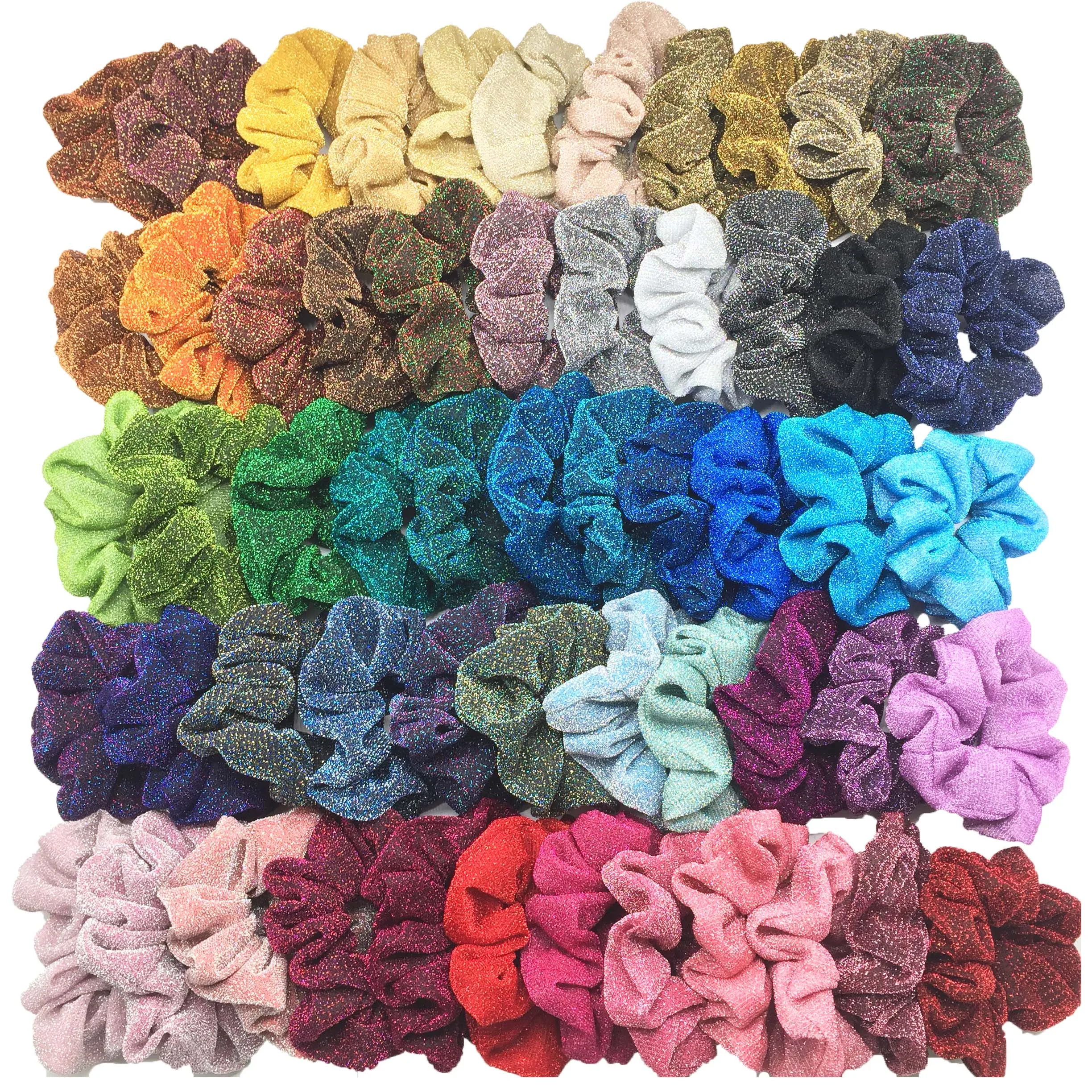 Top Trends: 10pcs Girls Sparkly Sequins Scrunchies For Hair Eleastic Bands Scrunchy Ties Ropes Ponytail Holders Rubber Bands For Girls 10pcs Shoppable Styles