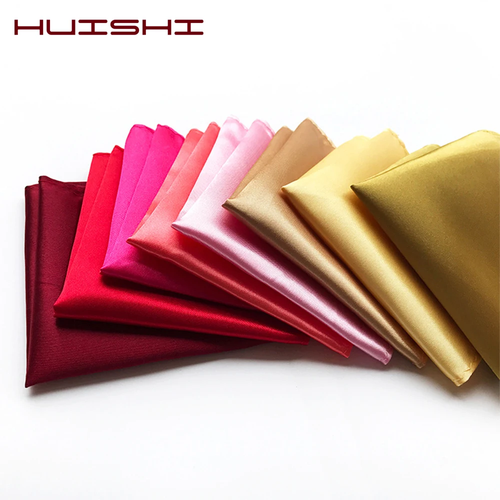 Top Trends: HUISHI Solid Color Vintage Fashion Men Pocket Square Party High Quality Men's Handkerchief Groomsmen Men Hanky Wedding Business Shoppable Styles