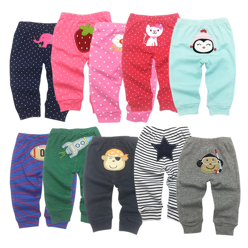 Top Trends: 5 Pcs / set Baby Pants 0-24 Months Bebe Pant 5 Pcs Embroidery Cuff Style Pant Children Colorful And Cute Wear Shoppable Styles