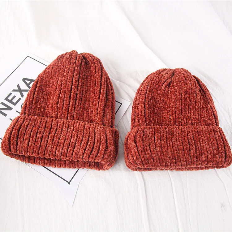 Top Trends: New Girl Casual Cotton Thick Warm Knitting Beanies Cap Winter Lady Women Chenille Warm Hat Knitted Skullies Gorros Shoppable Styles - Image 4