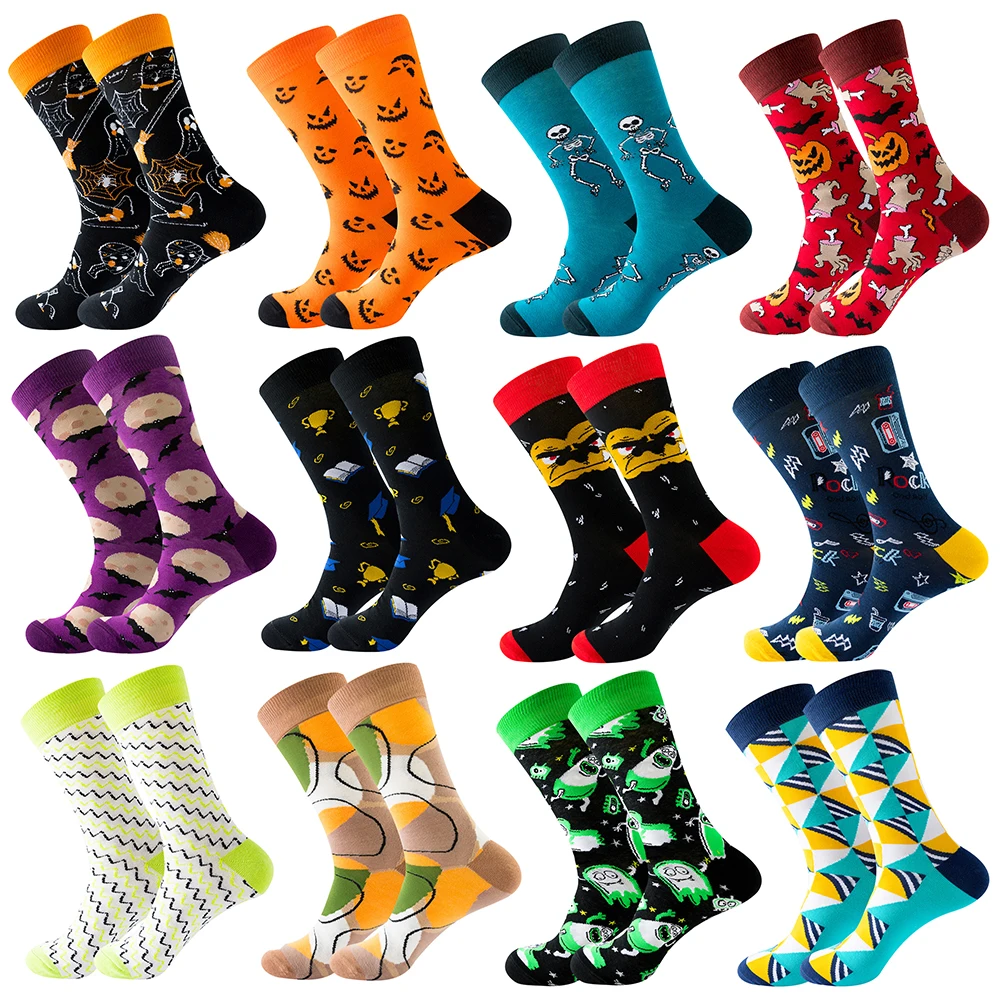 Top Trends: 1 Pair Original Autumn Geometric Trendy Socks Animal Socks Creative Men&#039;s Socks Police Socks Flowers Women&#039;s Socks Shoppable Styles