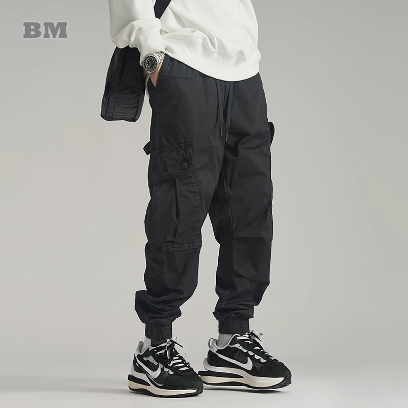 Top Trends: Japanese Streetwear High Quality Cargo Pants Men Clothing Multi-Pocket Korean Style Loose Casual Jogging Harajuku Joggers Male Shoppable Styles