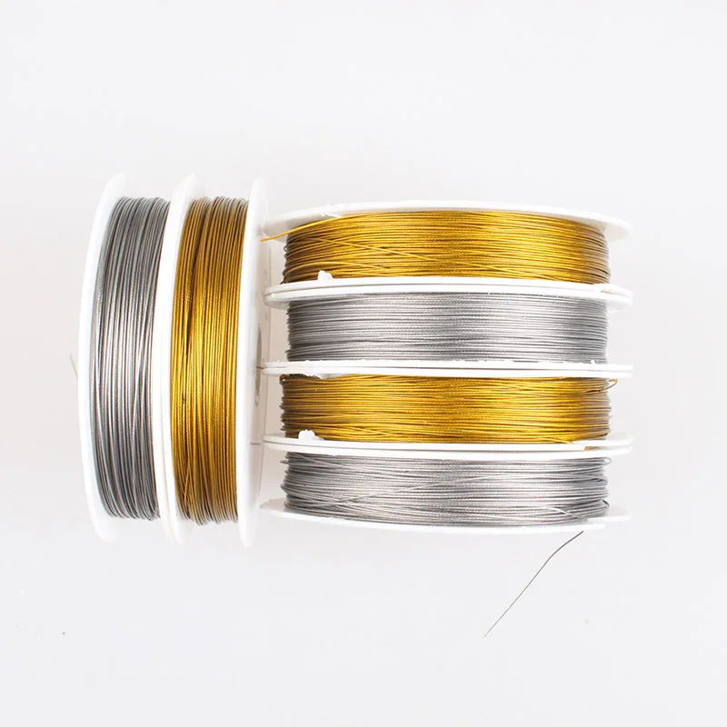 Top Trends: Reuseable Stainless Steel Wire Beading Rope Cord Gold Silver Fishing Thread String For DIY Necklace Bracelets Jewelry Making Shoppable Styles