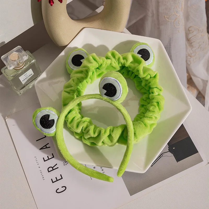 Top Trends: 2021 Funny Frog Makeup Headband Wide-brimmed Elastic Hairbands Cute Girls Hair Bands Women Hair Accessories Girls Hairband Shoppable Styles - Image 2