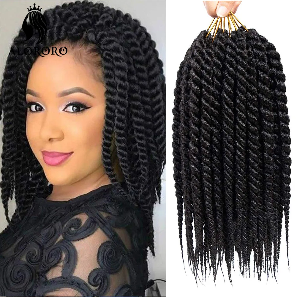 Top Trends: Havana Twist Crochet Hair 12 / 18 / 22 Inch Synthetic Extensions Hair For Braids Afro Women Big Senegalese Twist Braiding Hair Shoppable Styles