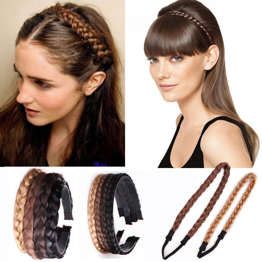 Top Trends: Fashion Synthetic Twisted Wig Braided Hair Band Elastic Cute Headband Cat Ears Hair Hoop Lace Pop Princess Party Decoration Shoppable Styles