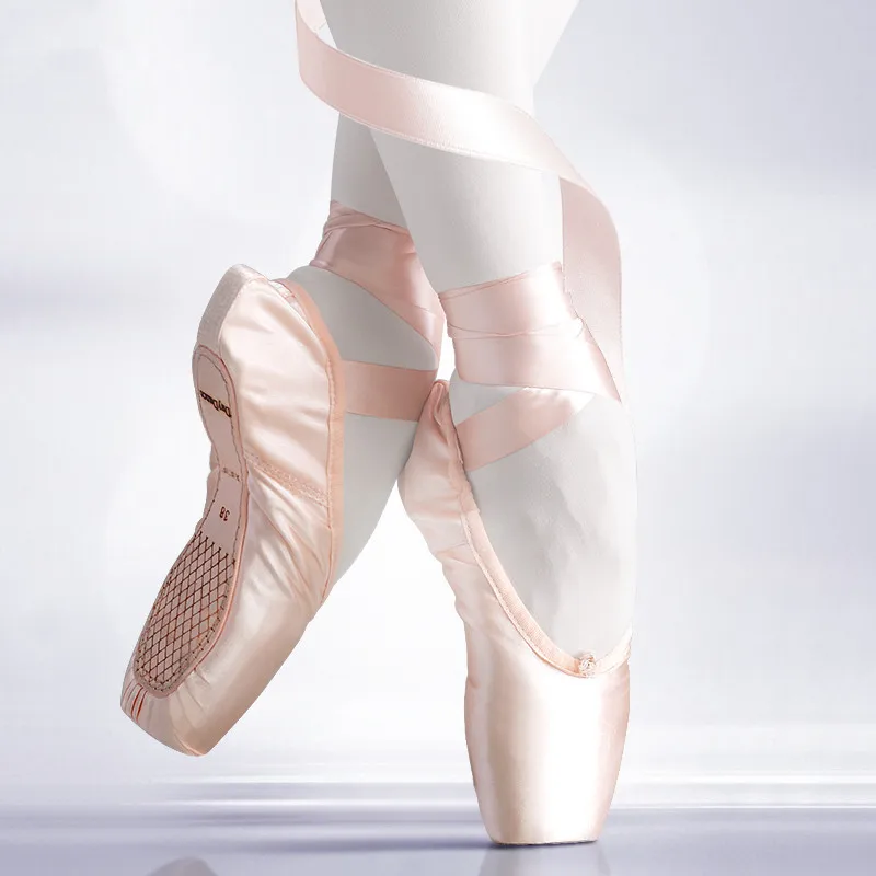 Top Trends: Sales Satin Ballet Pointe Shoes Professional Girls Ladies Ballerina Dance Shoes With Ribbons Shoppable Styles