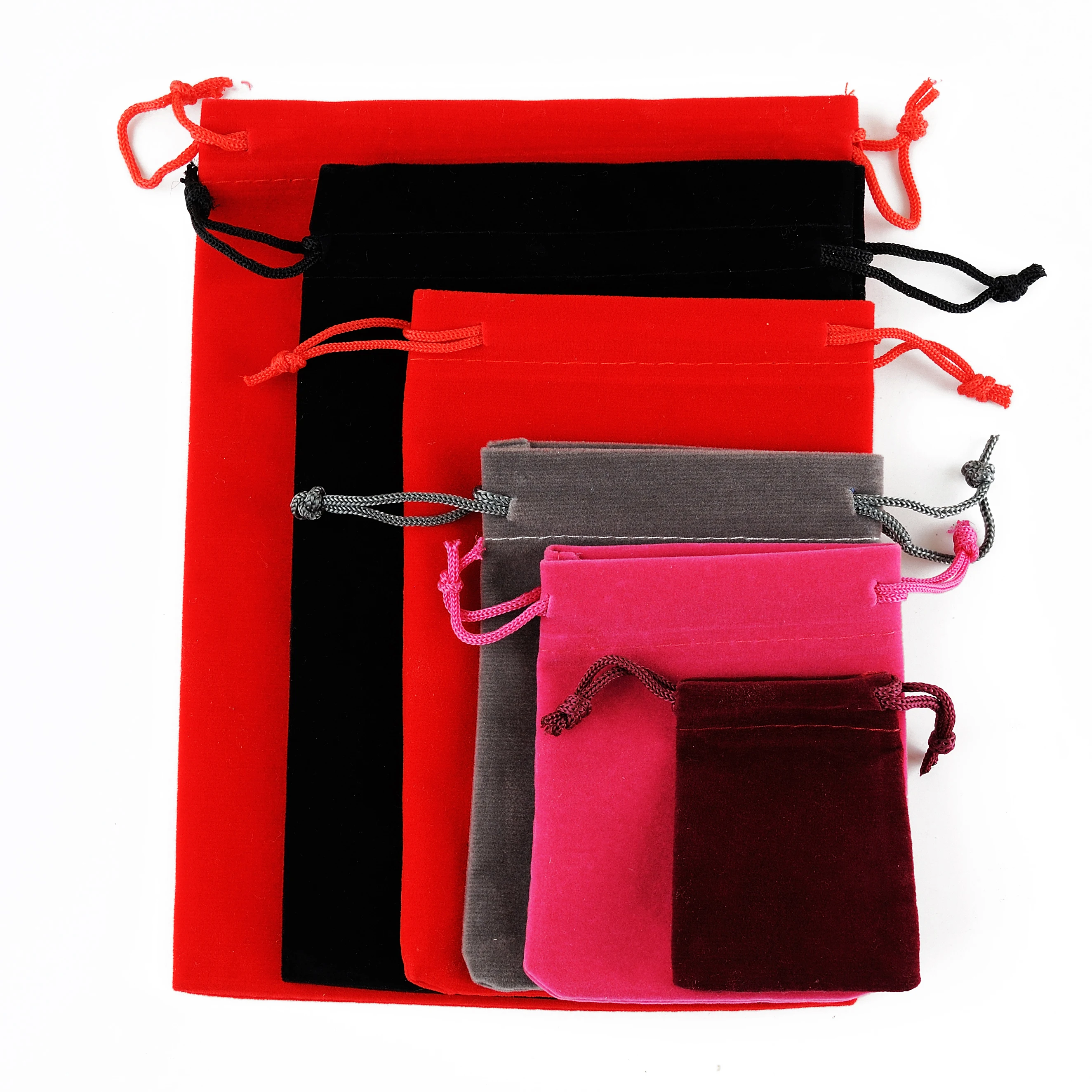 Top Trends: 10Pcs 5x7 Velvet Bag Drawstrings Pouches Small Size Jewelry Gift Display Packing Bags Flannel Sachet Fabric Bolsa Shoppable Styles - Image 3