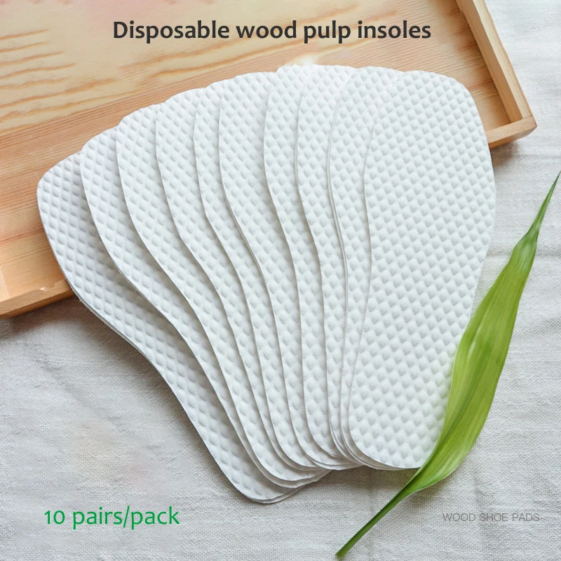 Top Trends: 10 Pairs / Pack Disposable Insoles Nature Wood Pulp Insoles Men And Women Thin Breathable Sweat Soft Comfortable Shoe Pad Shoppable Styles