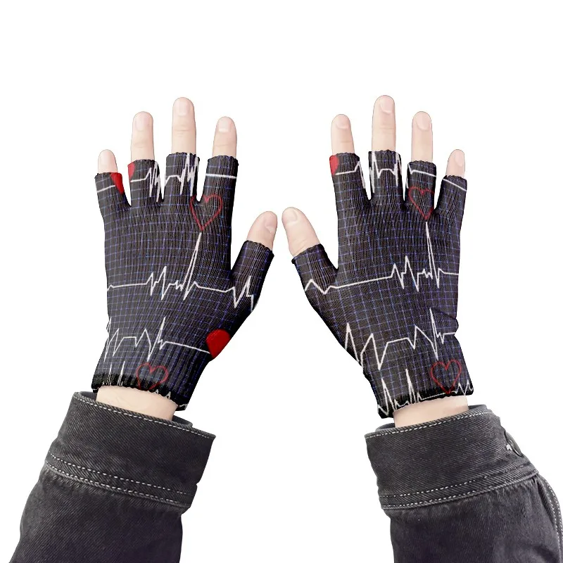 Top Trends: Winter Knitted Gloves Unisex Half Finger Running Gloves Men Women Touch Screen Fingerless Mittens Windproof Driving Gloves Shoppable Styles - Image 6