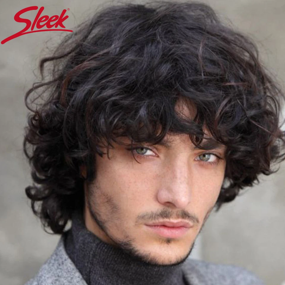 Top Trends: Sleek Human Hair Wigs For Man Remy Brazilian Hair Wigs For Women Curly Human Hair Wig Water Wave Wigs Short Curl Wigs With Bangs Shoppable Styles