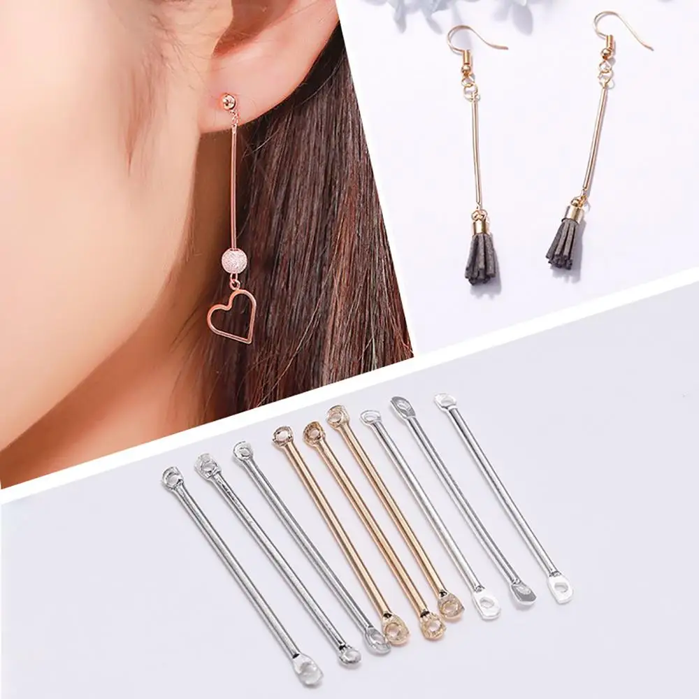 Top Trends: 50 / 100Pcs 15-40mm Double Cylinder Bar Earrings Connecting For DIY Earring Jewelry Making Findings Accessories Supplies Shoppable Styles