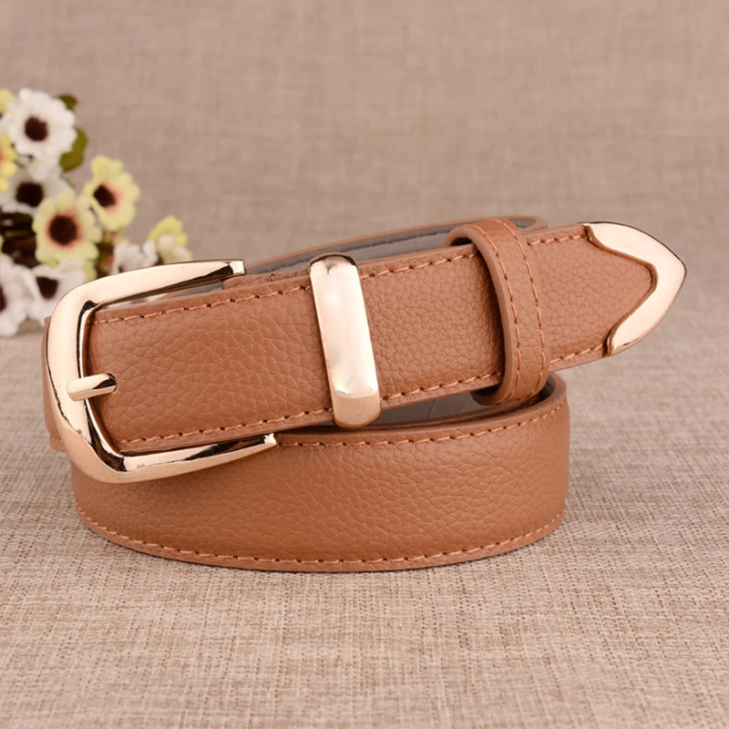 Top Trends: Fashion Women Genuine Leather Belts High Quality Gold Buckle Best Matching Dress Jeans Belts For Lady LB2146 Shoppable Styles - Image 5