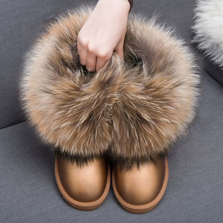 Top Trends: In 2022, China's Breand Highest Quality Women Snow Boots, Real Cowhide, Fox Wool Classic Women Shoes, Four Colors, Free Delivery Shoppable Styles