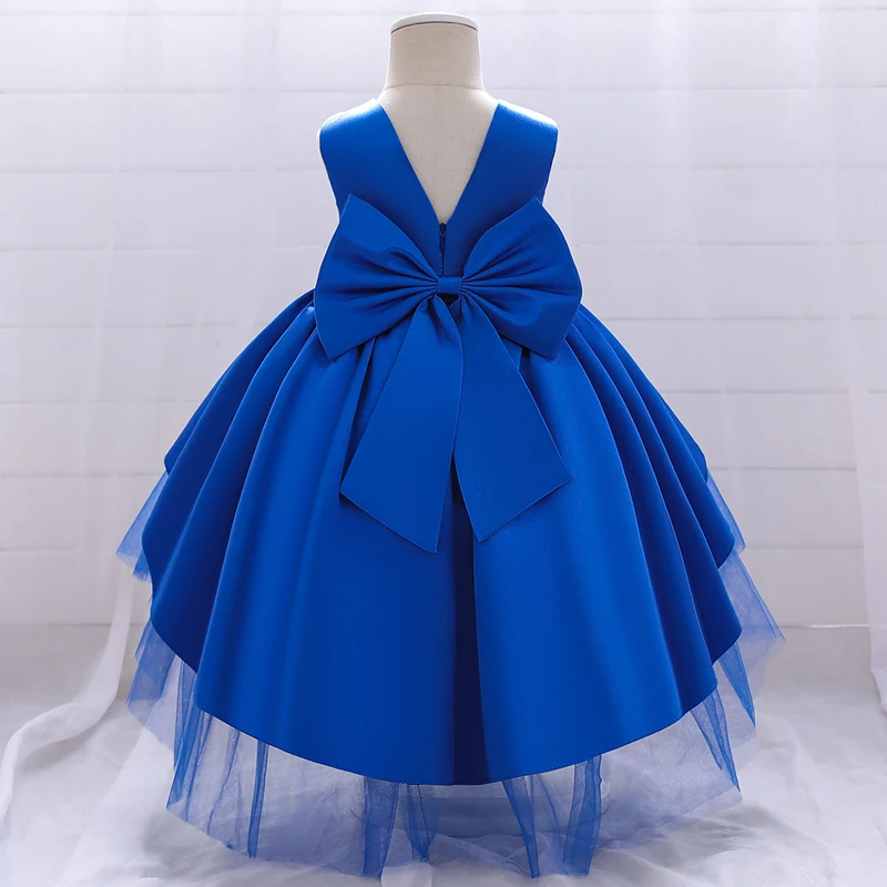 Top Trends: Blue Mermaid 0-24M Children Birthday Dress For Baby Girl Clothes Lace Princess Dresses Baptism Beads Dress Kids Infant Vestidos Shoppable Styles