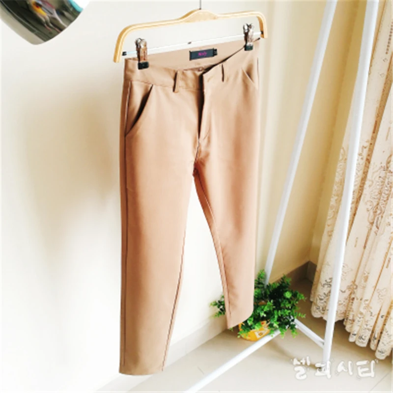 Top Trends: Fashion Streetwear Cute Candy Color Pencil Pants Women Stretch Cotton Slim Waist Straight Pantalones Casual Office Work Trousers Shoppable Styles - Image 2