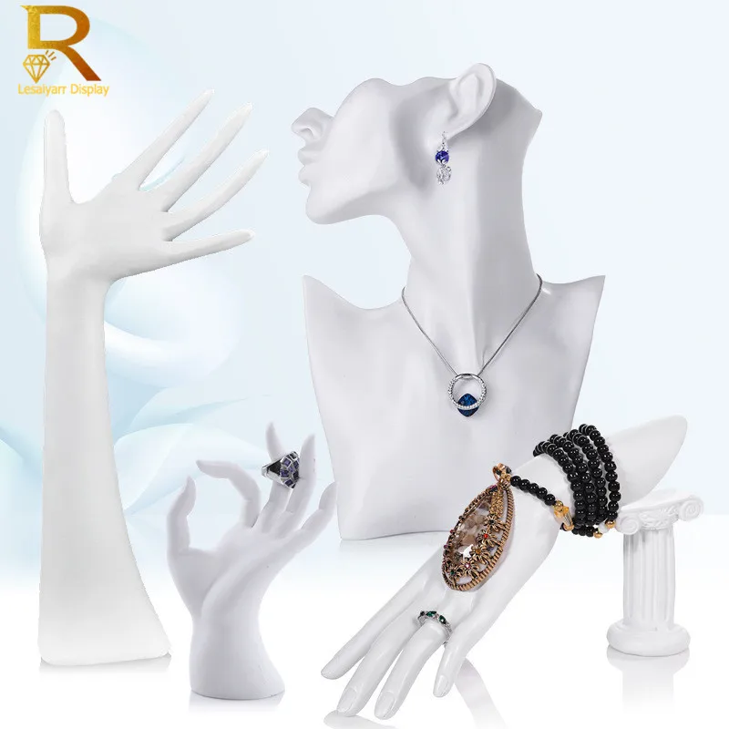 Top Trends: Elegant Resin Mannequin Ring Earring Bracelet Jewelry Pendant Necklace Display Stand Holder Bust Model Show Decorate Counter Kit Shoppable Styles