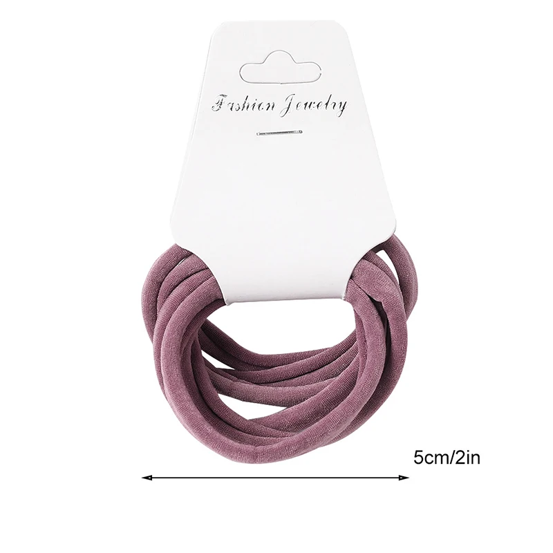 Top Trends: 6 / 50pcs Soft High Elasticity Rubber Band Solid Color Basic Hair Tie Hair Rope Ponytail Holder Women Girls Daily Hair Accessories Shoppable Styles - Image 2