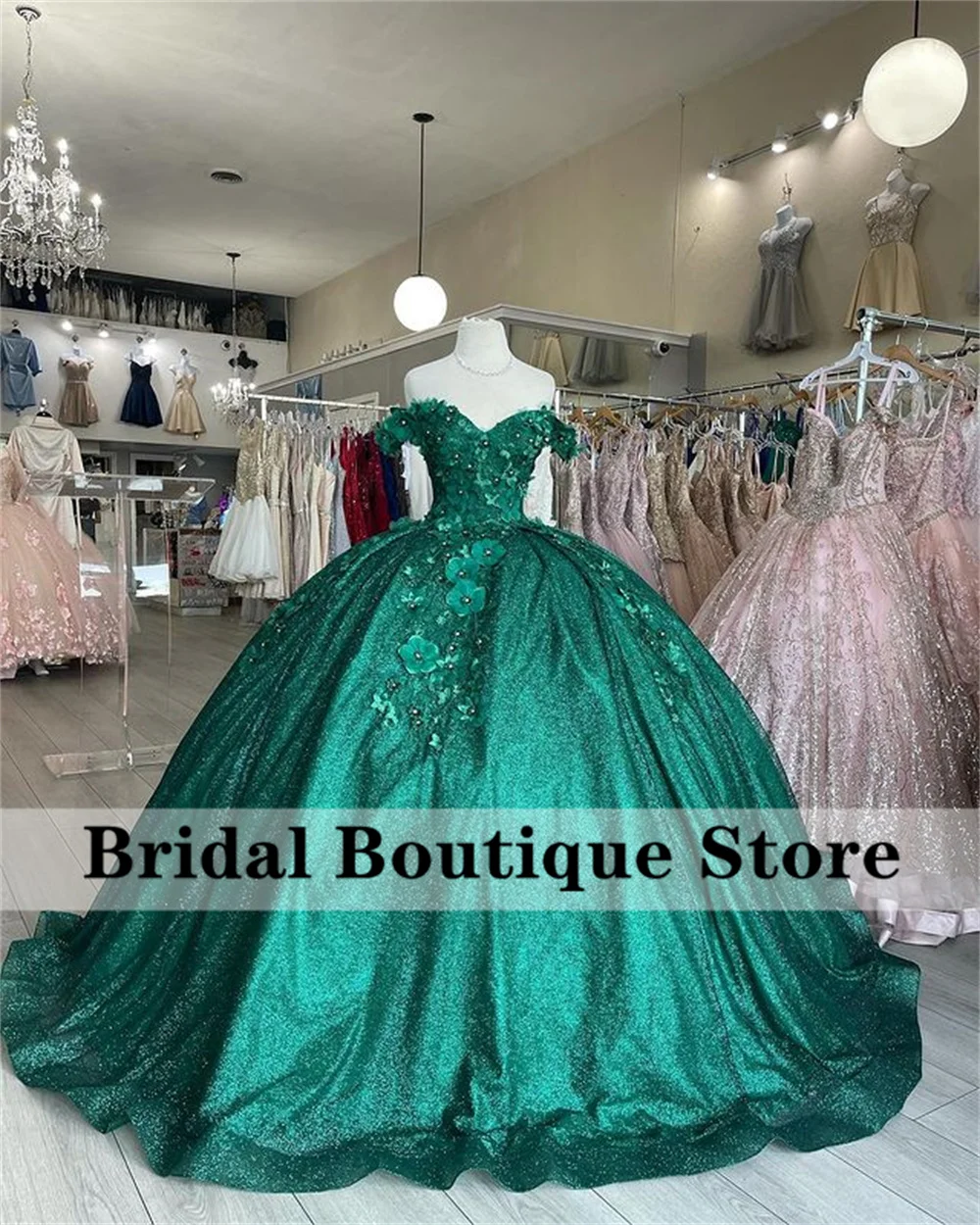 Top Trends: Luxury Emerald Green Quinceanera Dresses 2024 Ball Gown Floral Applique Crystal Sweet 16 Dresses Lace-Up Birthday Party Custom Shoppable Styles