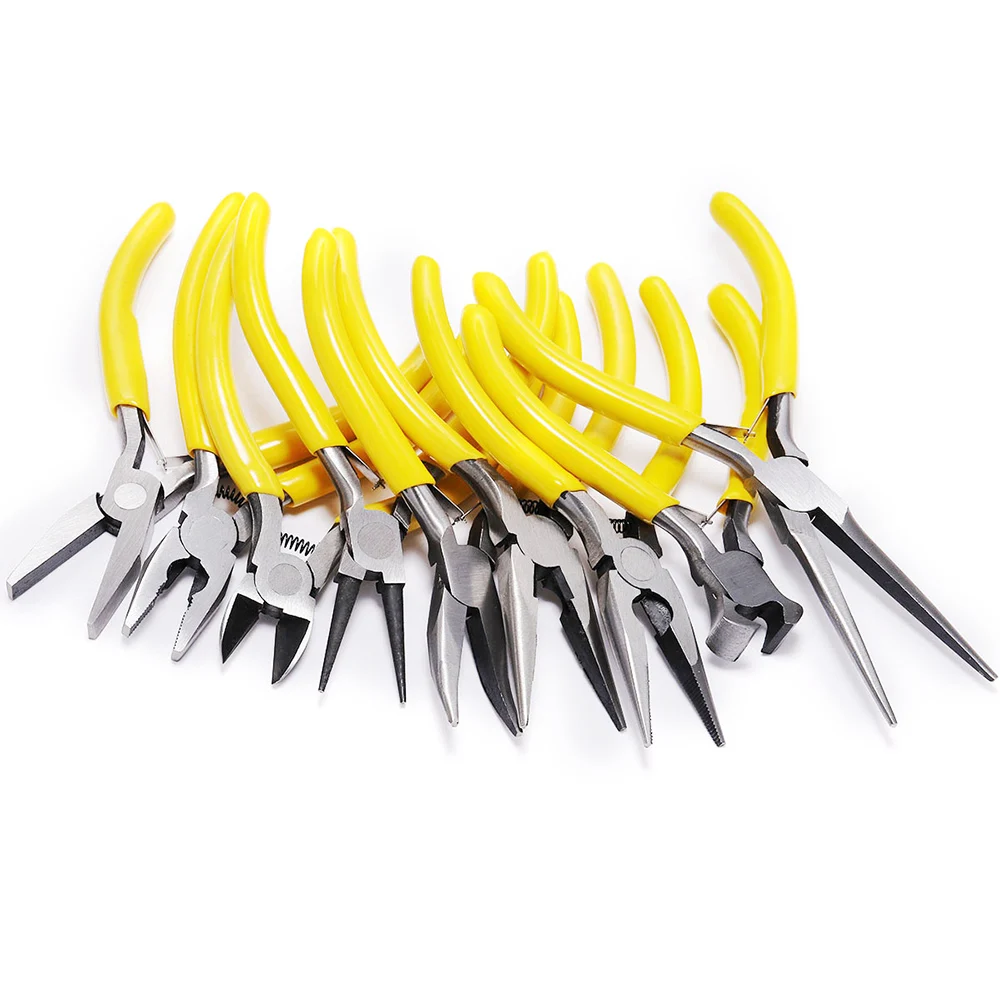 Top Trends: Yellow Multifunctional Hand Tools Jewelry Pliers Equipment Nose End Wire Pliers Handmad For DIY Jewelry Making Accessories Shoppable Styles