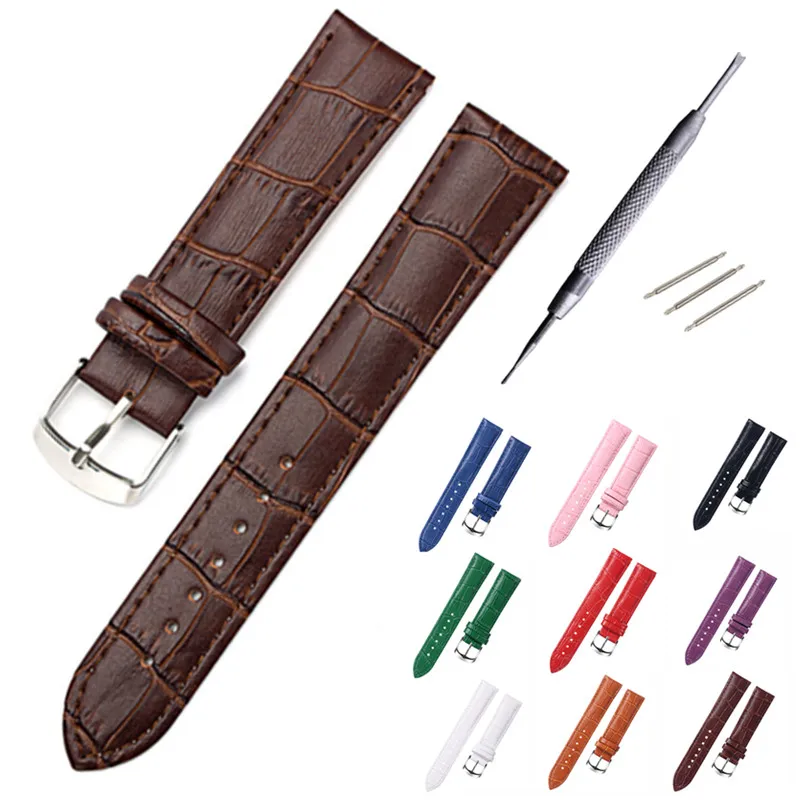 Top Trends: Watch Band Genuine Leather Straps Watchbands 12mm 14mm 15mm 16mm 17mm 18mm 19mm 20mm Watch Accessories Men Belt Band Shoppable Styles