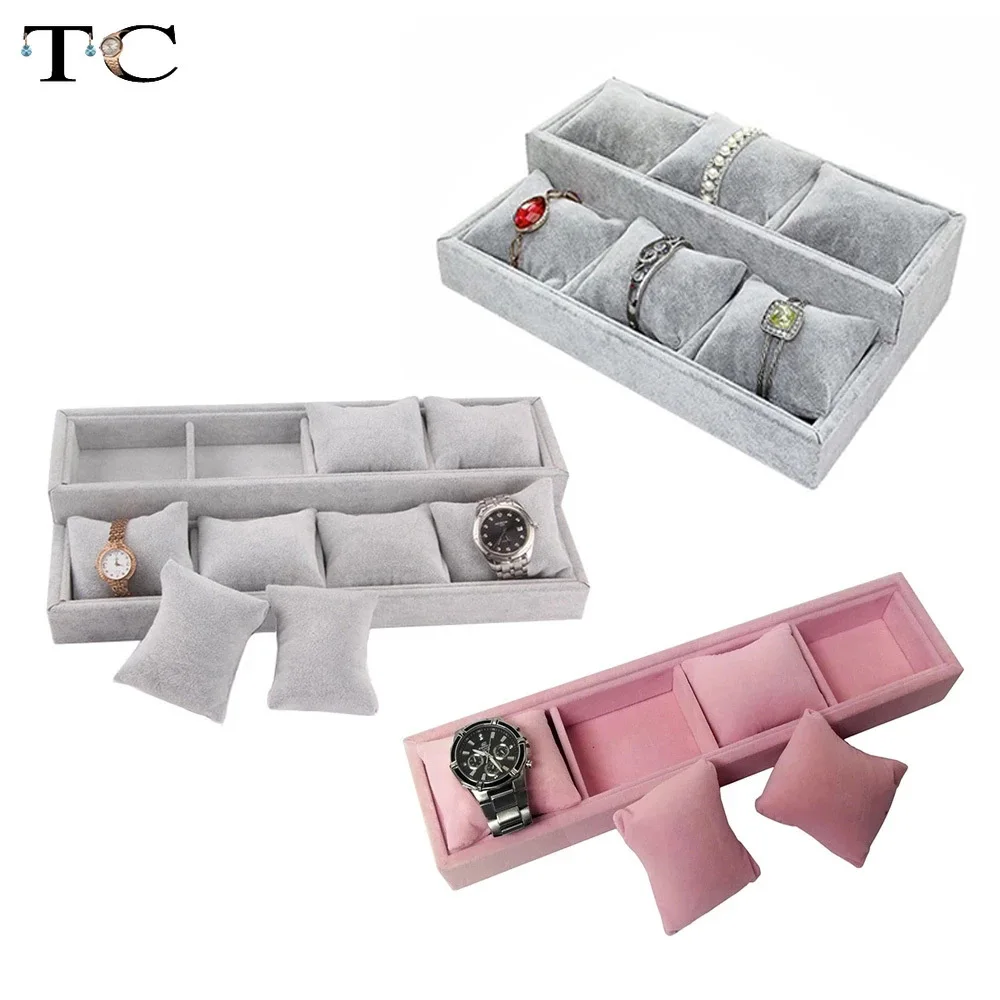 Top Trends: Watch Tray Bracelet Display Organizer Watches Stand Jewelry Pillow Holder Jewelry Display Tray 4 / 8 / 12 Grids Shoppable Styles