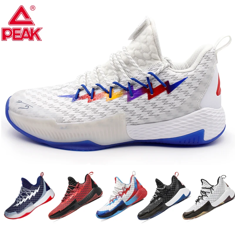 Top Trends: PEAK Men Basketball Shoes Lou Williams Lightning Rebound Sneakers Gym Outdoor Anti-slip Wearable Train Breathable Sports Shoes Shoppable Styles