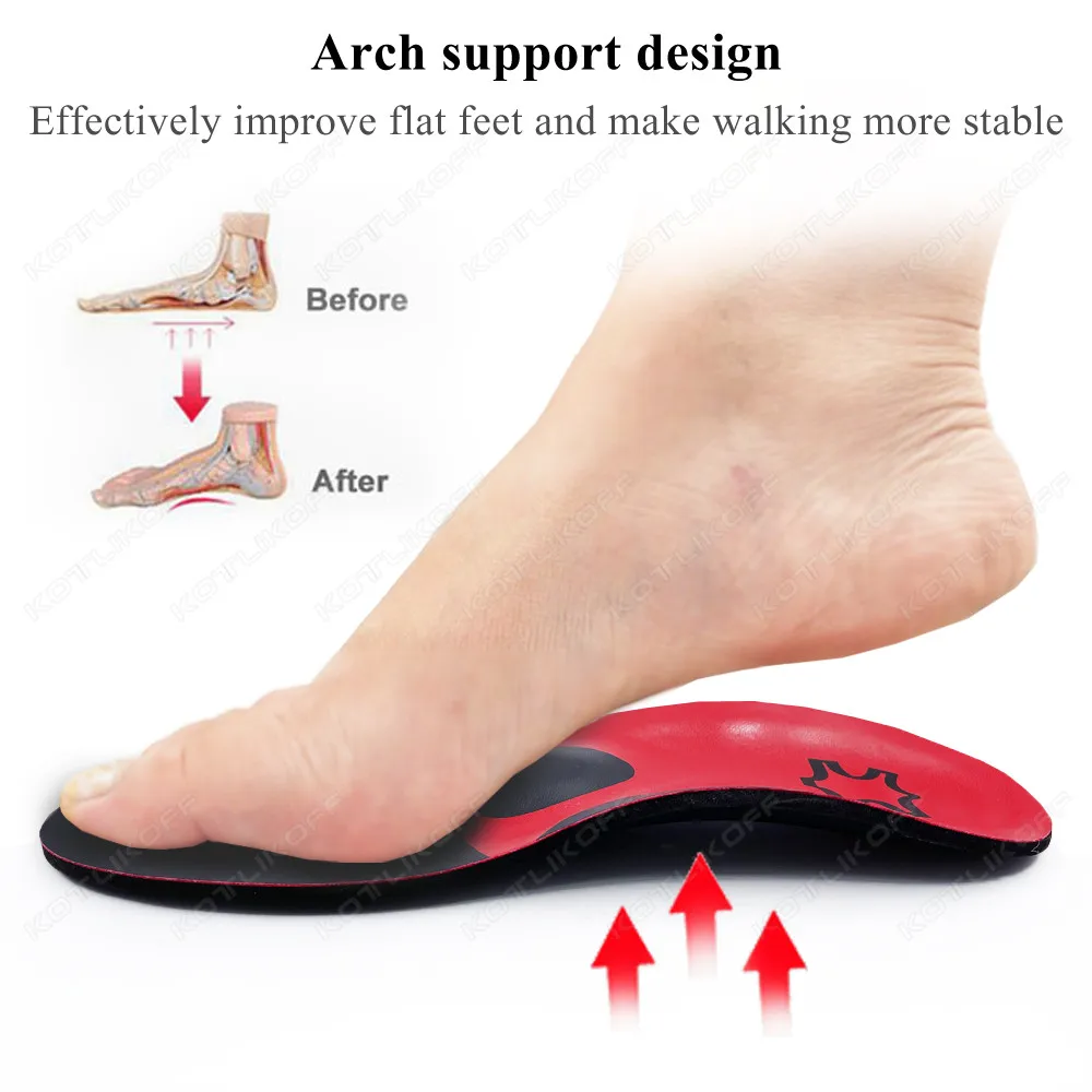 Top Trends: KOTLIKOFF Insoles For Shoes Flat Feet High Arch Support Orthopedic Work Insoles Shoes Sole For Plantar Fasciitis Valgus Shoe Pad Shoppable Styles - Image 2