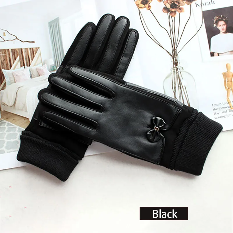 Top Trends: Winter Warm Cotton Knitted Driving Gloves Women&#039;s Fashion Touch Screen New Threaded Sleeves Windproof And Cold-Proof Finger Shoppable Styles