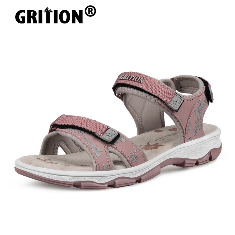 Top Trends: GRITION Women Sandals Casual Outdoor Summer Beach Shoes Ladies Open Toe Comfortable Soft Non-Slip Print Ladies 2021 New Fashion Shoppable Styles