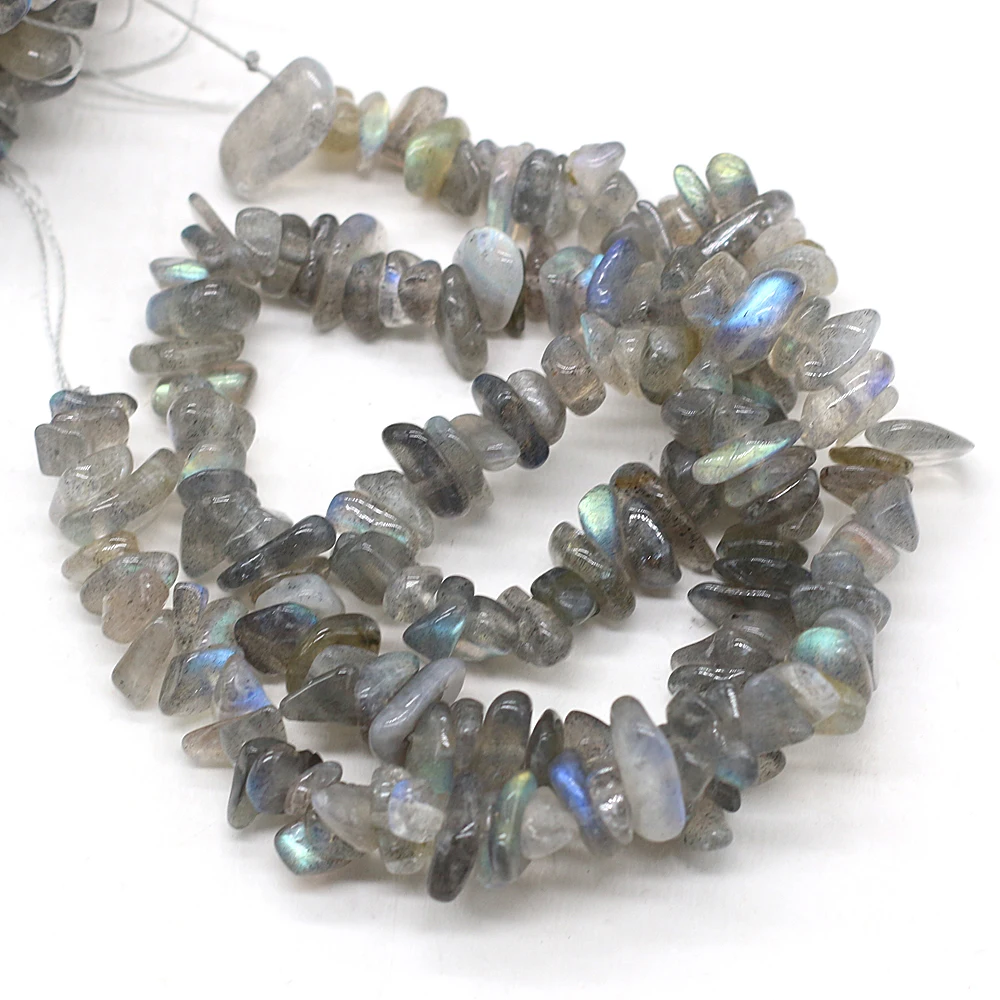 Top Trends: 40CM Natural Flash Labradorites Beads Irregular Freeform Chip Gravel Beads For Jewelry Making DIY Necklace Bracelet 3x5-4x6mm Shoppable Styles