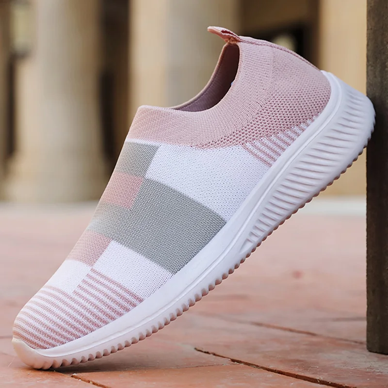 Top Trends: Sneakers Women Walking Shoes Woman Lightweight Loafers Tennis Casual Ladies Fashion Slip On Sock Vulcanized Shoes Plus Size 2021 Shoppable Styles