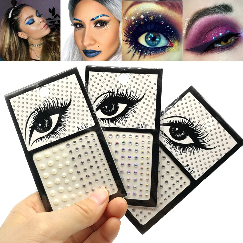 Top Trends: Mermaid Crystal Temporary Tattoo Sticker Glitter 3D Eyeliner Eyebrow Makeup Body Face Eyes Diamond Rock Rhinestone Stickers Shoppable Styles