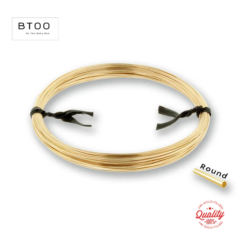 Top Trends: One Meter Half Hard / Dead Soft 14K Gold Filled Beading Wire Metel Thread 14K Gold Wire For Gold Jewelry Making Earring DIY Shoppable Styles