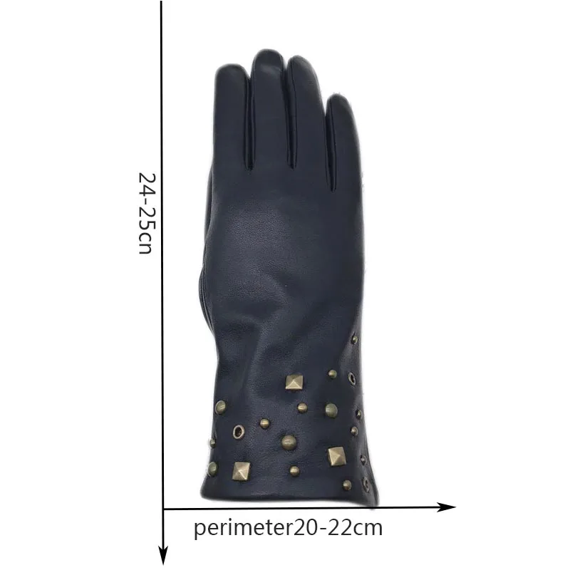 Top Trends: Gloves Winter Ladies Wrist Fashion Sheepskin Gloves Touch Screen New Black Leather Sports Outdoor Riding And Driving To Keep War Shoppable Styles - Image 4