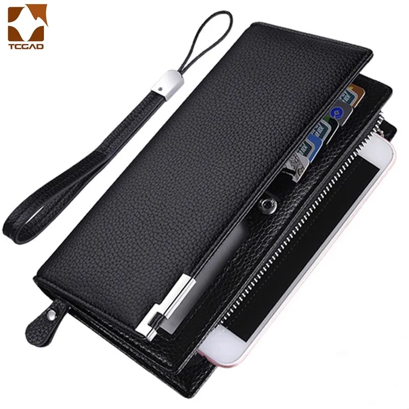 Top Trends: Purse For Men Wallet Casual Long Mobile Phone Bag Fashion Business Portefeuille Homme Zipper Clutch Purse Men&#039;s Wallet Monederos Shoppable Styles