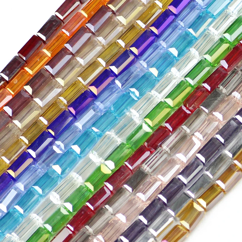 Top Trends: JHNBY Rectangle Austrian Crystal Beads 4*8mm 50pcs High Quality Square Shape Glass Loose Beads For Jewelry Making Bracelet DIY Shoppable Styles - Image 3