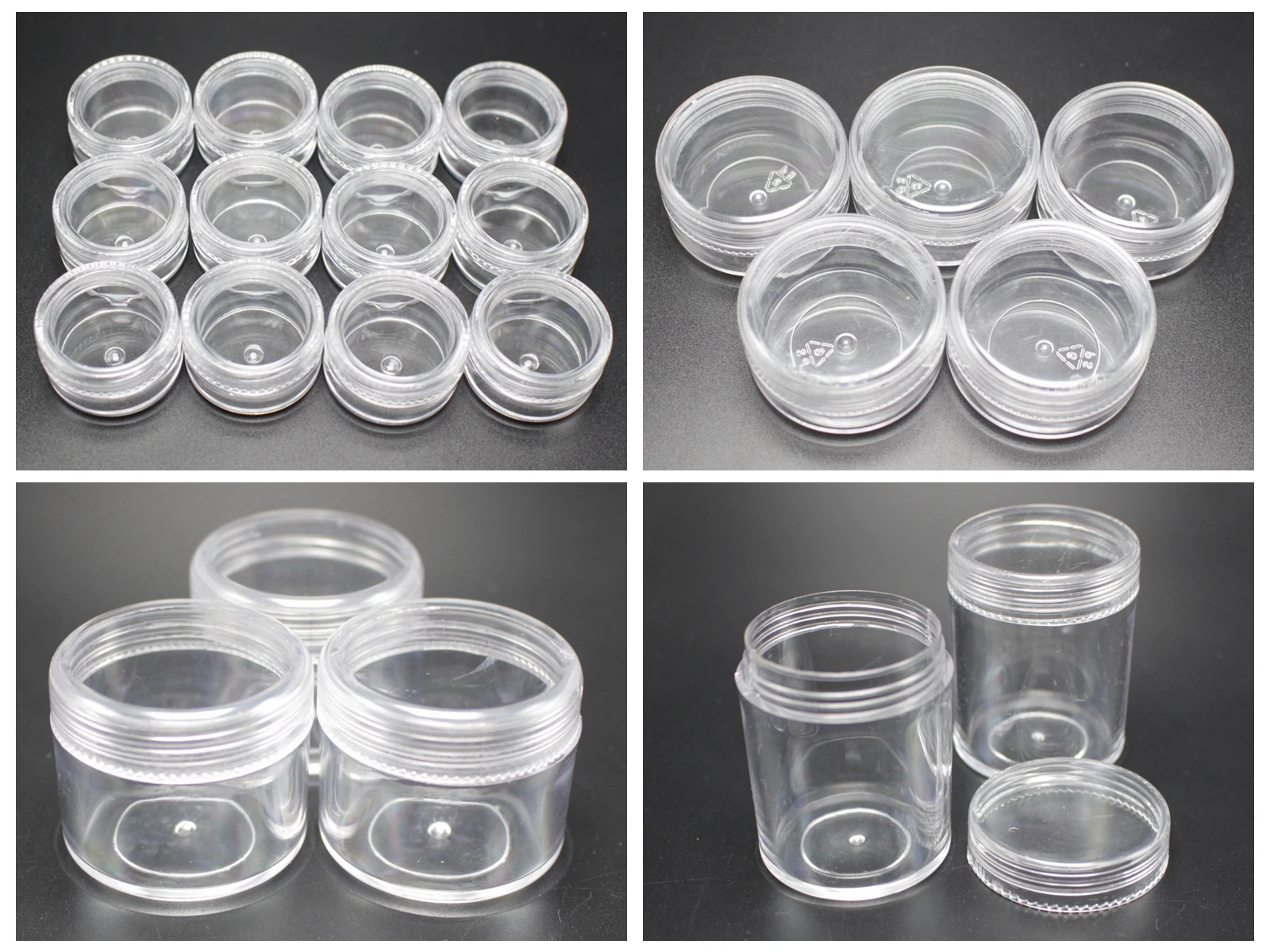 Top Trends: Clear Plastic Round Box Jewelry Beads Empty Storage Case Small Container Jars Plastic Storage Box Shoppable Styles