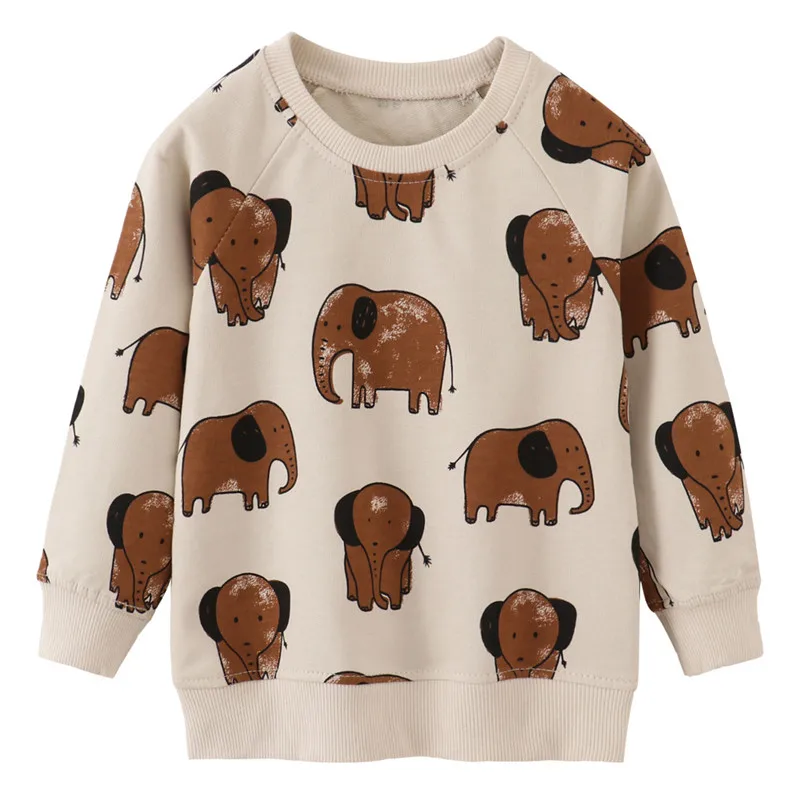 Top Trends: Jumping Meters Long Sleeve Boys Girls Sweatshirts Hot Selling Animals Cotton Clothes Toddler Hoodies Tops Kids Shirts Shoppable Styles