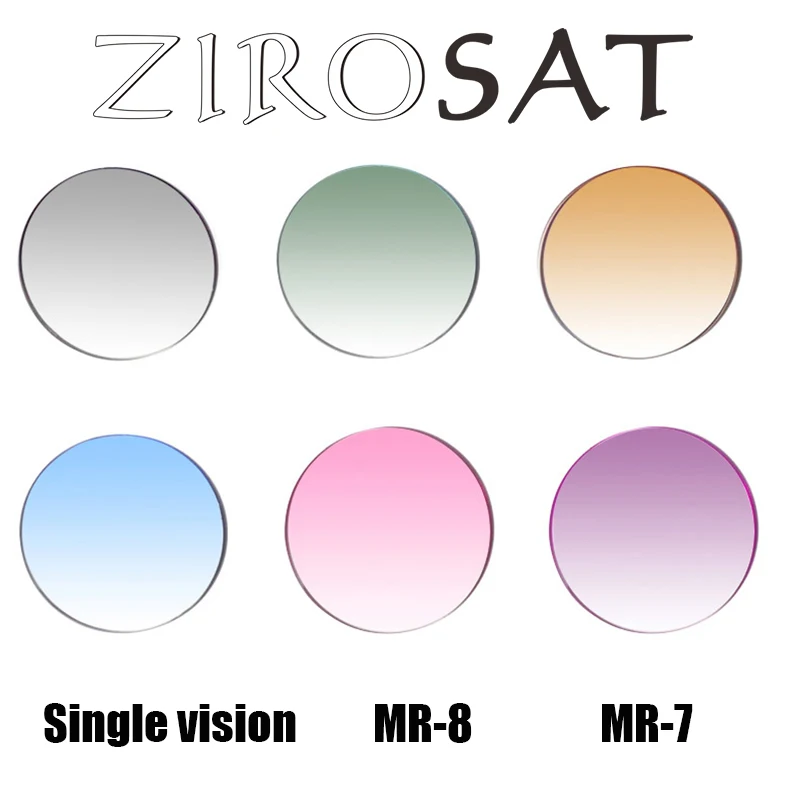 Top Trends: ZIROSAT Aspheric Tinted Color MR-8 1.61index Super Tough Optical Glasses Prescription Lenses Strong Anti Reflective For Rimless Shoppable Styles