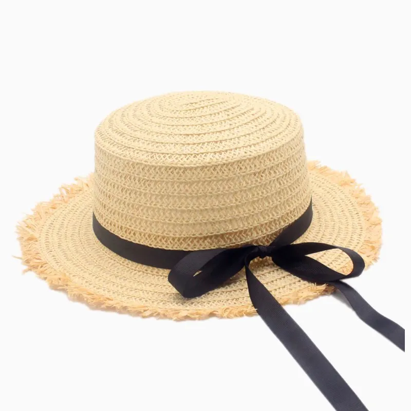 Top Trends: Hot Sale Flat High Sun Hat Summer Spring Women's Travel Caps Bandages Beach Child Traw Hat Breathable Fashion Flower Shoppable Styles