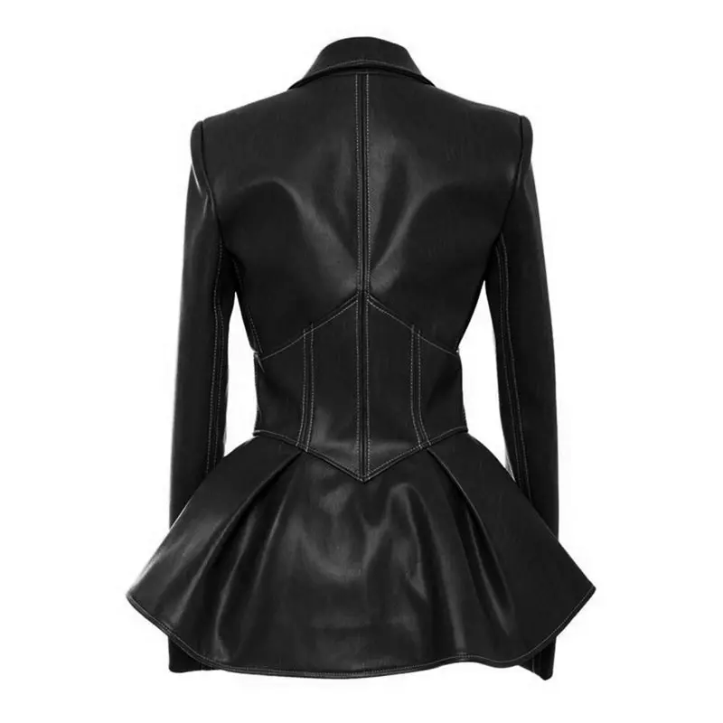 Top Trends: Rosetic Women Jacket Black Gothic Faux Leather PU Jacket Women Winter Spring Motorcycle Jacket Black Faux Goth Leather Coats Shoppable Styles - Image 2