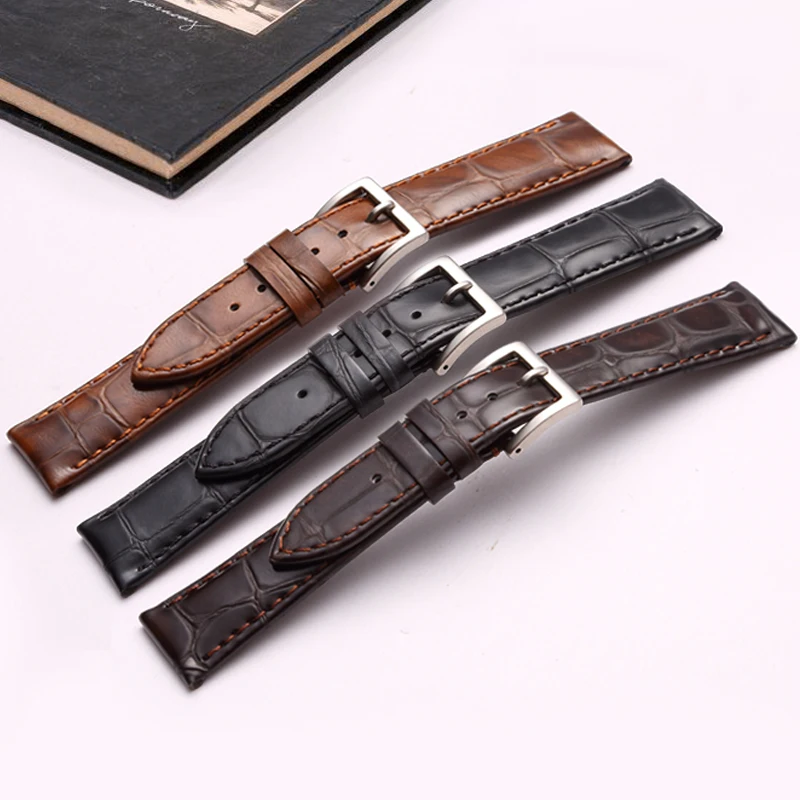 Top Trends: MAIKES Genuine Leather Strap Watch Accessories Handmade Watchbands 18mm 19mm 20mm 22mm Light Brown Black Watch Bracelets Band Shoppable Styles - Image 2