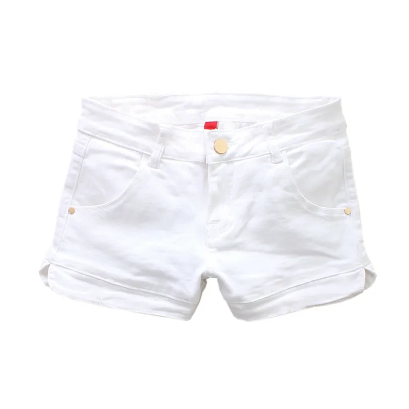 Top Trends: New 2022 Summer Sexy Low Waist Washed Denim Shorts Women White Streetwear Mini Slim Elastic Skinny Short Jeans Shoppable Styles